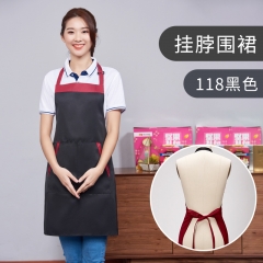 廣告圍裙定制logo印字廣告定做廚房做飯滌綸圍腰宣傳禮品廠家批發