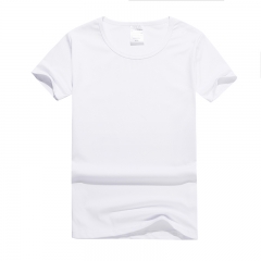 莫代爾白色圓領T恤童裝定制印logo
